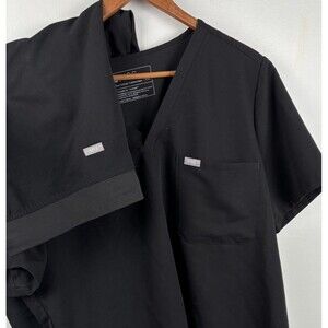 FIGS Scrub Set Sz XXL Catarina Scrub Top Kade Cargo Pants Black Technical